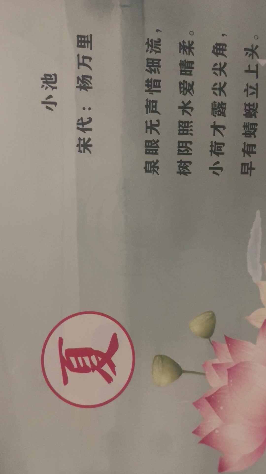 小a班3.17刘珊伲-古诗《小池》