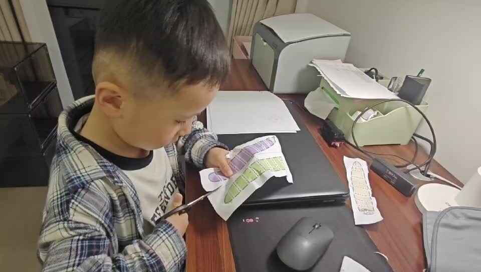 中B班王千与剪纸训练