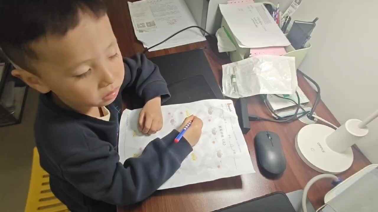 中b班王千与控笔训练