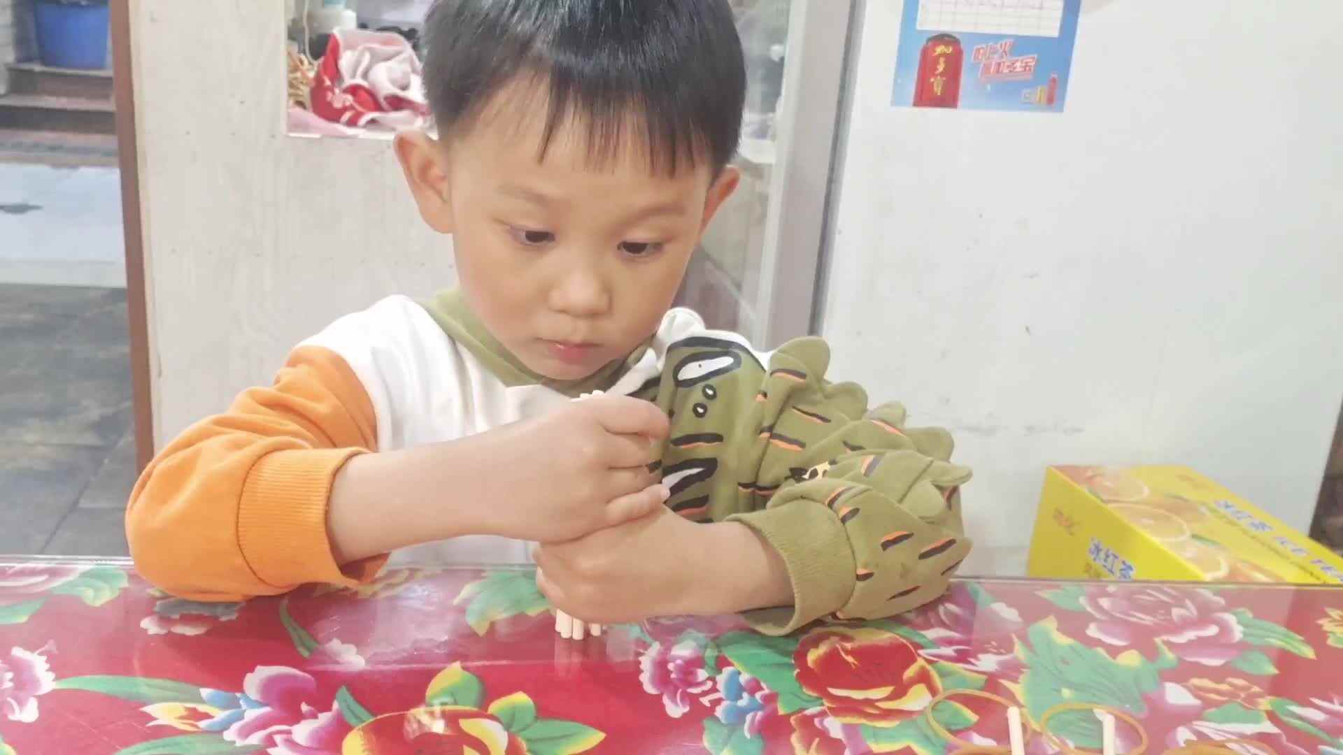 大B班王子扬捆数棒