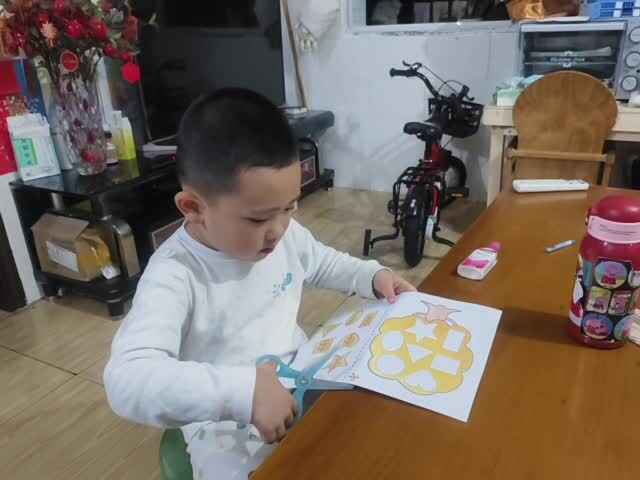 中B班赵芃栎练习剪纸