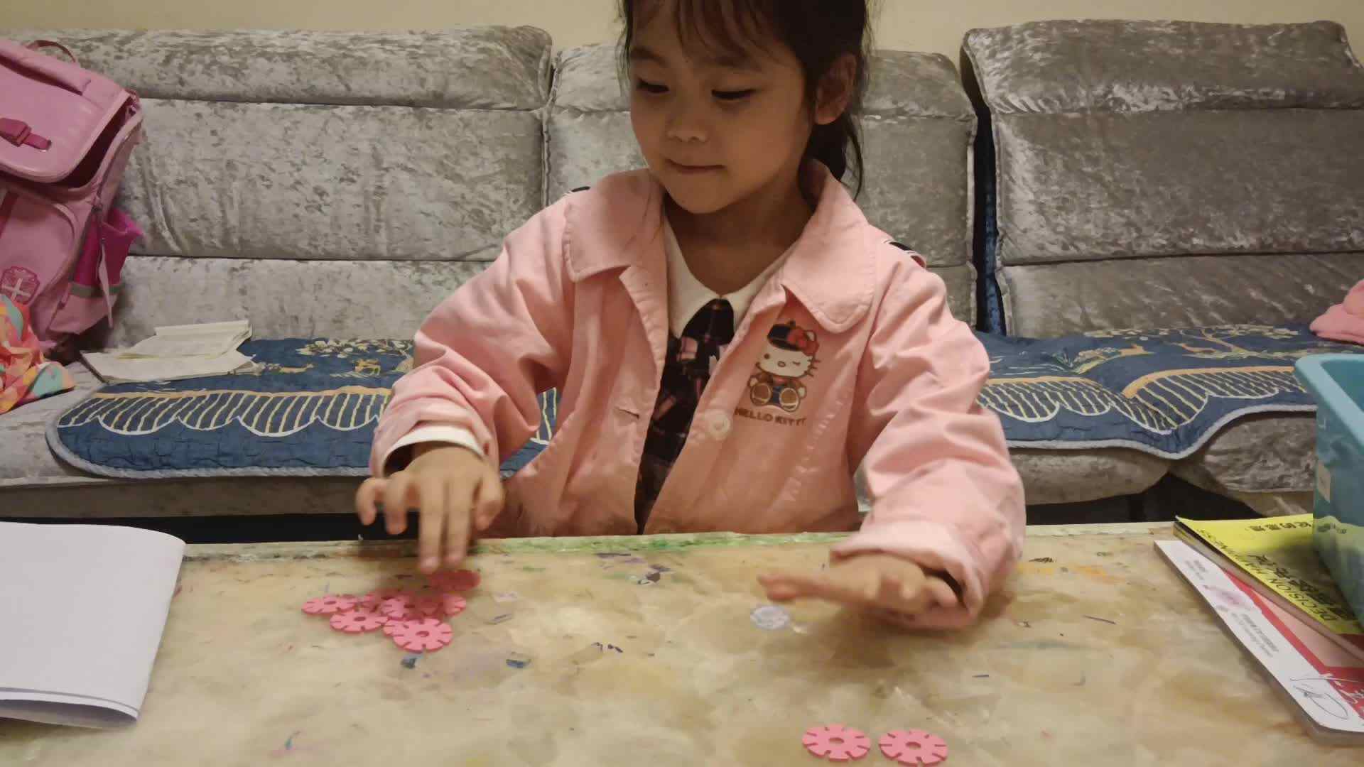 20241010学前B班任依恬数学《摆数字》