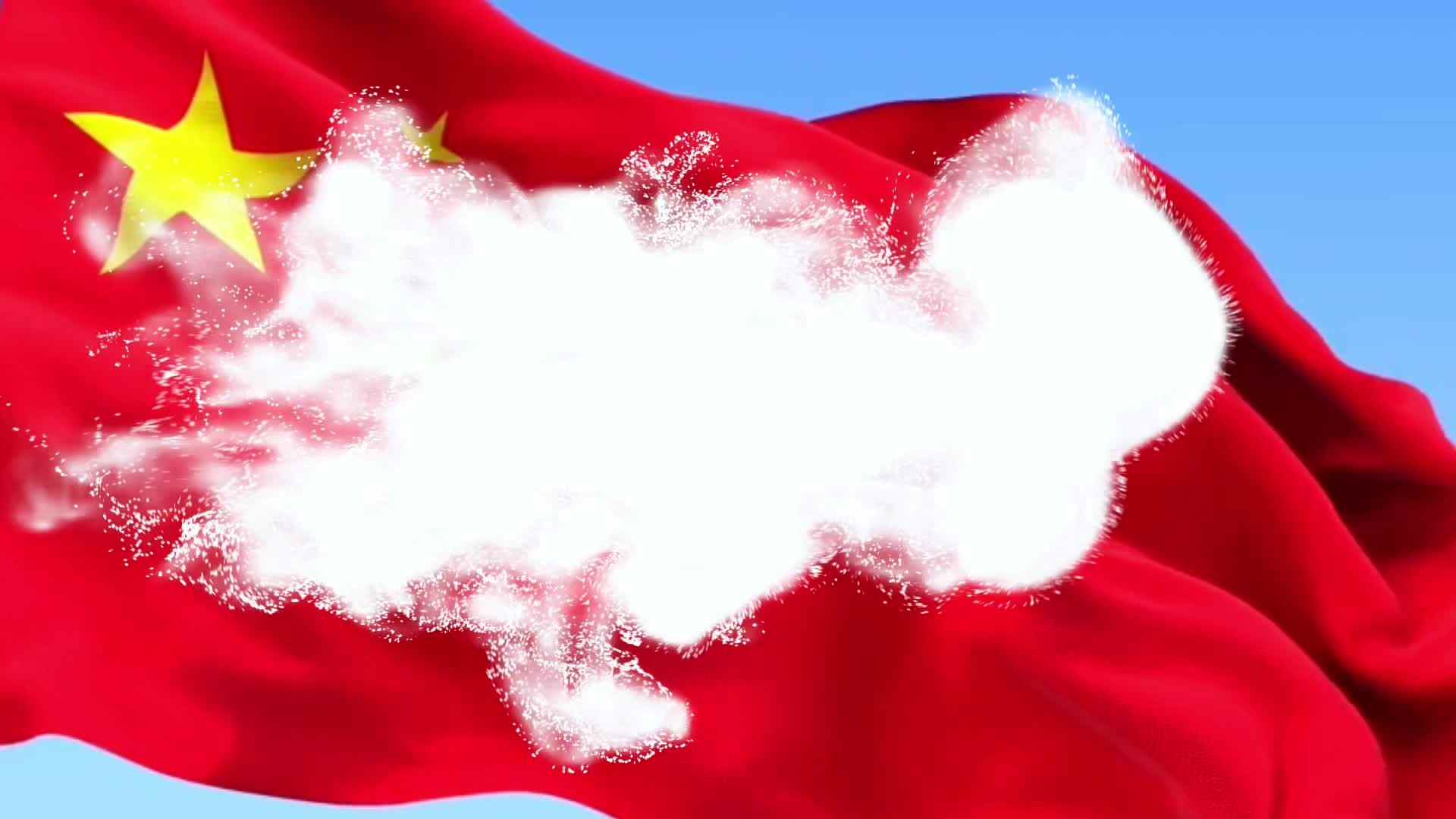 ??五星红旗迎风飘扬，象征着祖国的繁荣昌盛和国泰民安