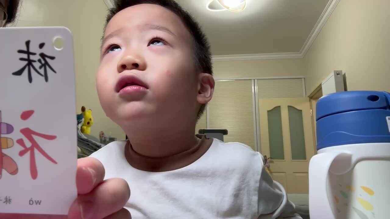 实验中班跳跳复习字卡