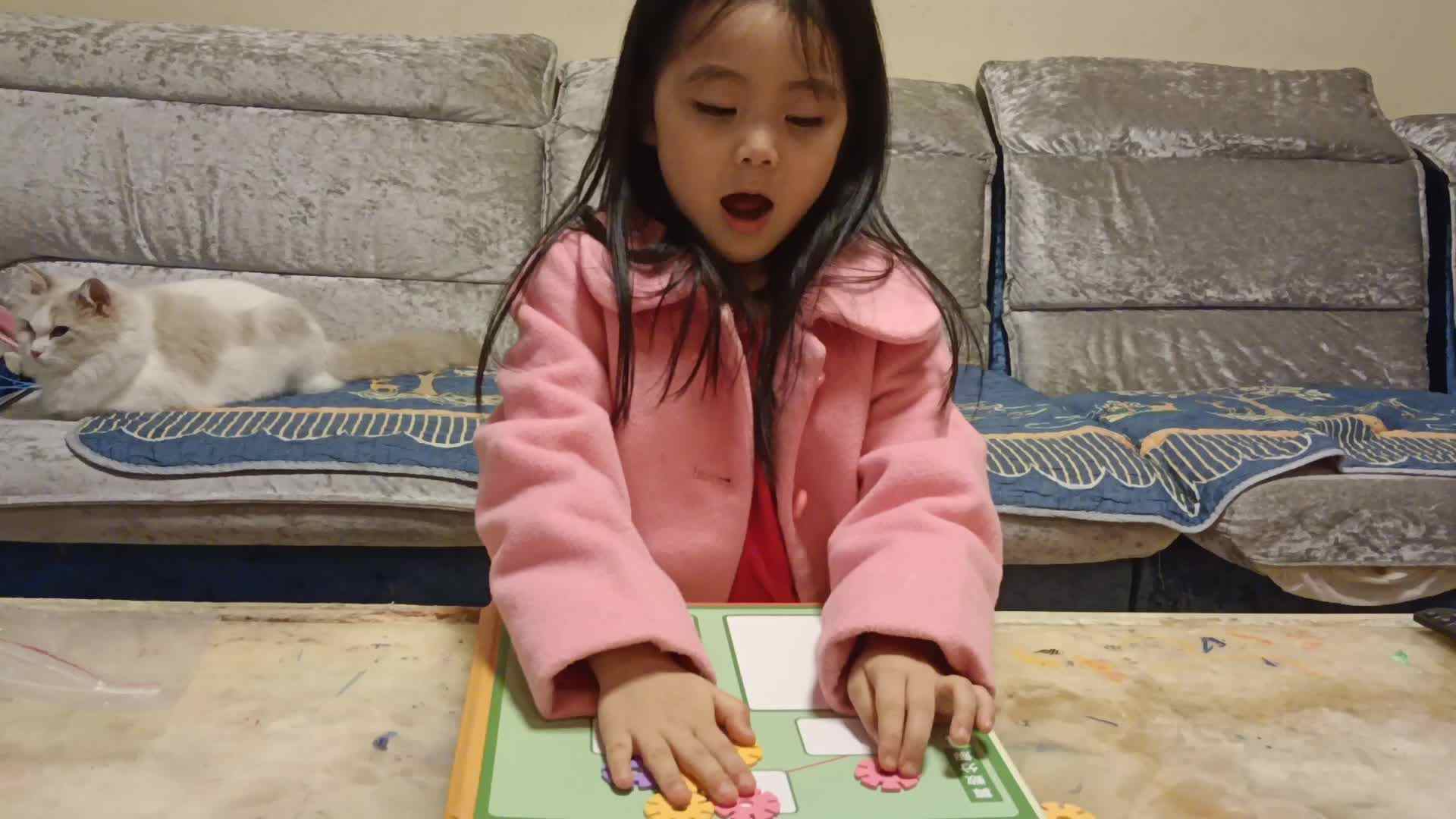 20241109学前B班任依恬摆数学教具《8-9的分解与组合》