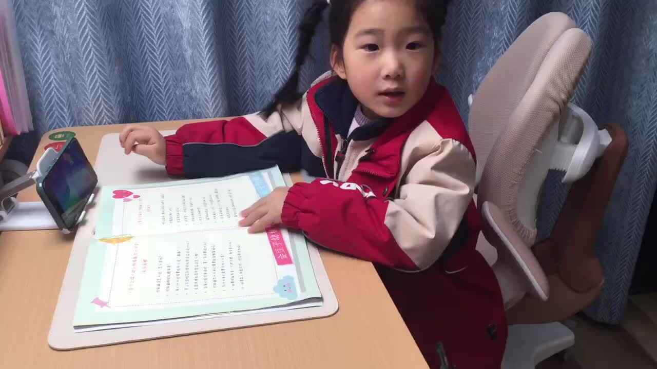11月26日大B班宁汐言观看英语视频并学习