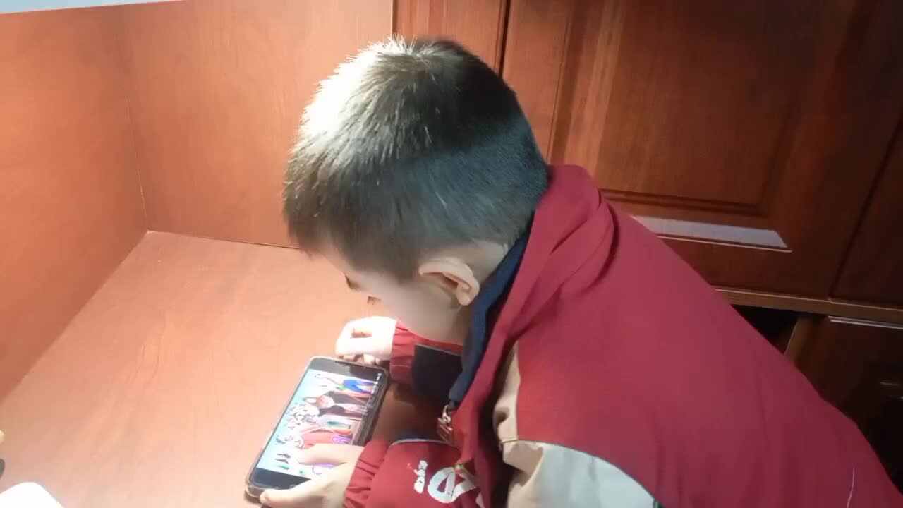 大b班刘倬宇看英文视频.mp4