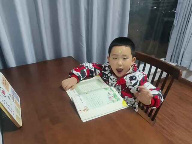 20241212大B班赵芃栎指读《一东  河对汉 绿对红》