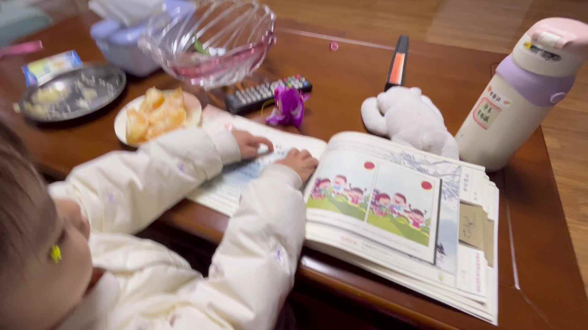 大B班李茵琪指读古诗《望岳》