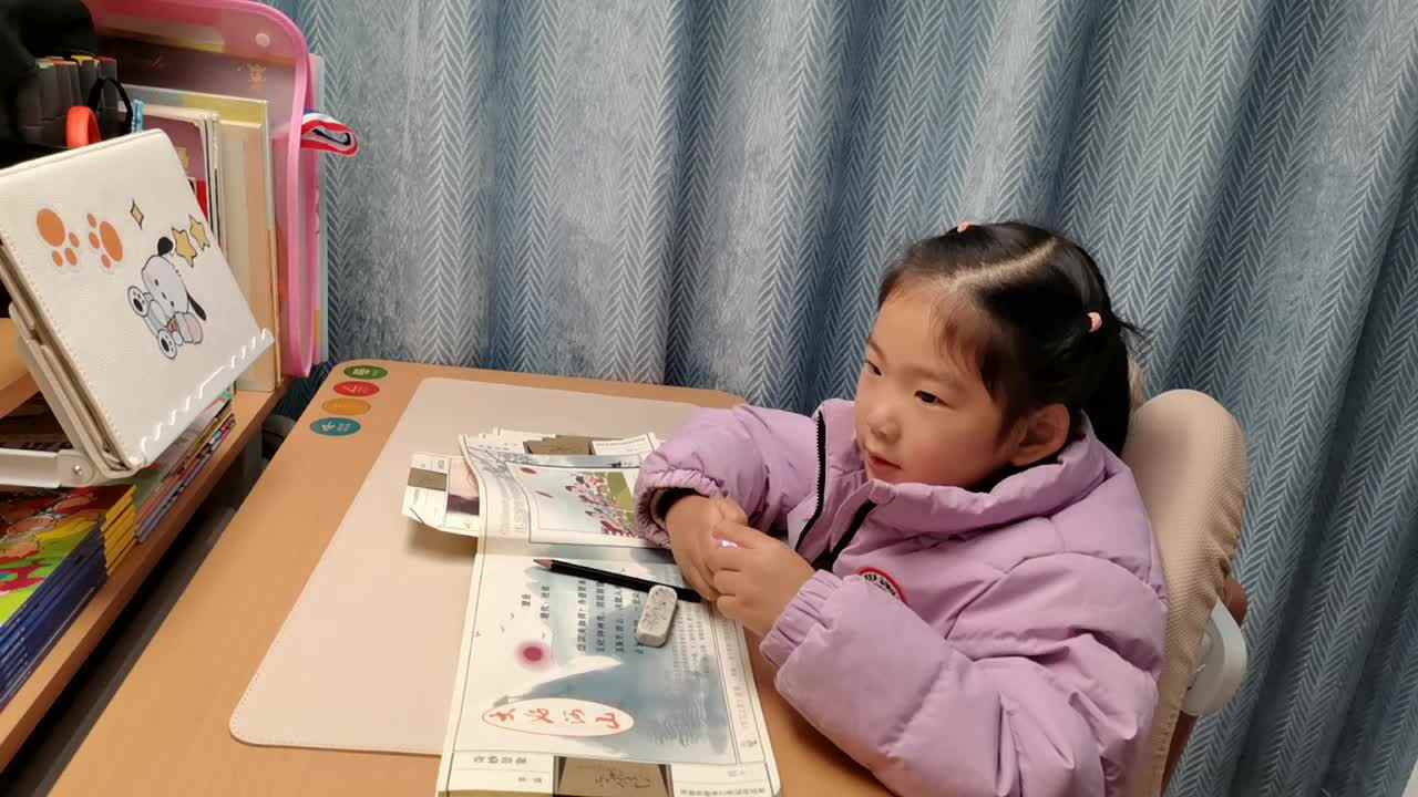 VID_20250103大B班宁汐言复习古诗《望岳》、《凉州词二首.其一（节选）