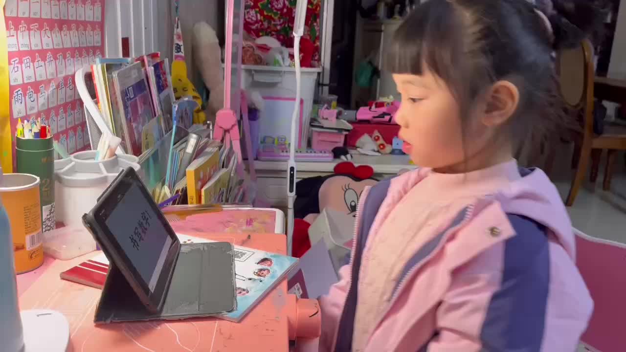 20250226大B班舒琳芯观看视频《书写数字1》