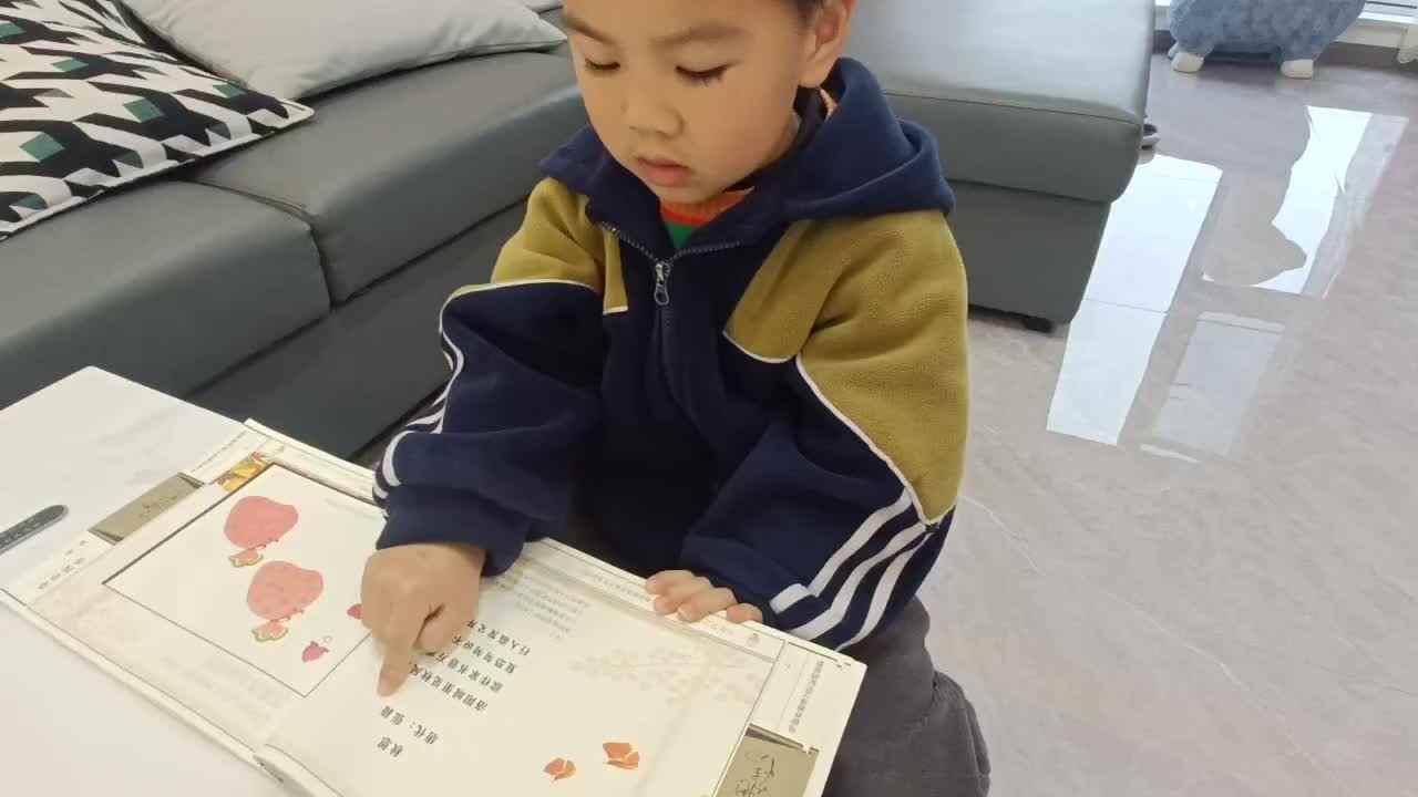 ⁣⁣⁣⁣大B班吕子垚指读古诗视频（秋思）20250321
