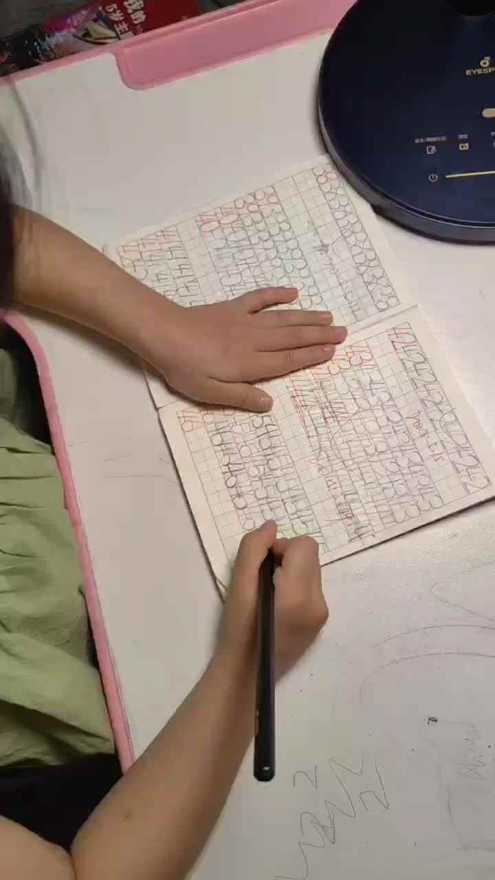 大B班 徐子伊  书写数字