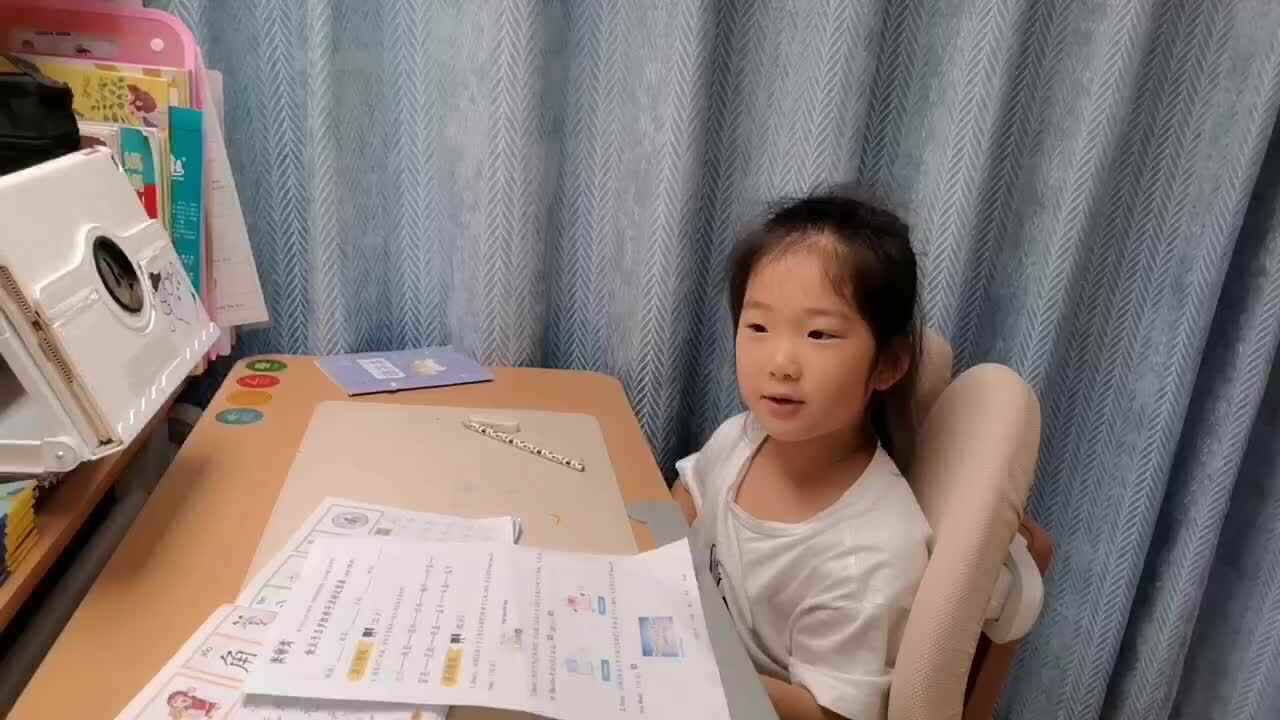 大b班宁汐言朗读词语