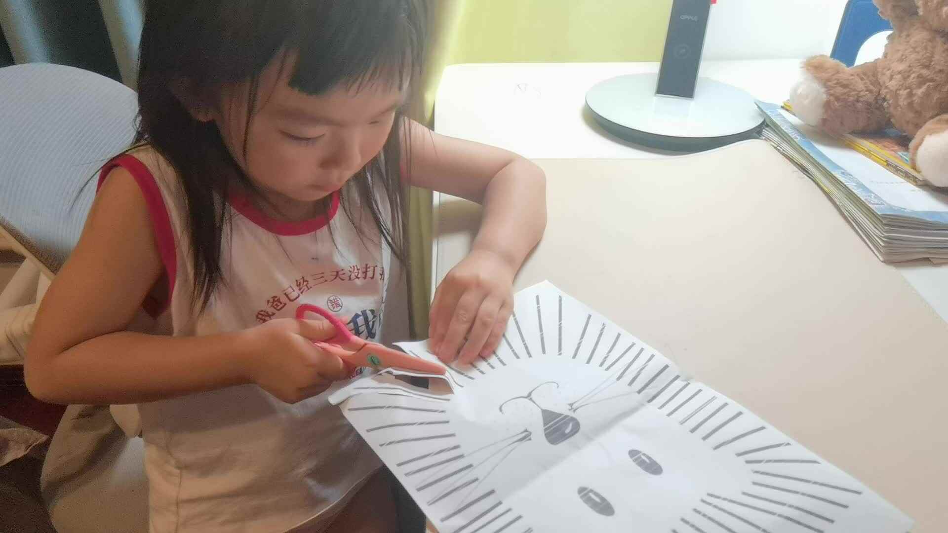给小狮子理头发