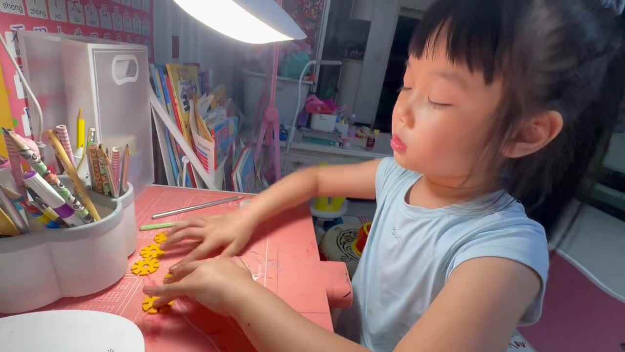20251012学前B班舒琳芯摆放雪花片