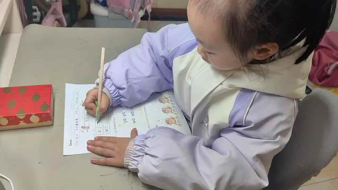 2025年11月20日学前B班谭诗锜完成《复习十一》练习单