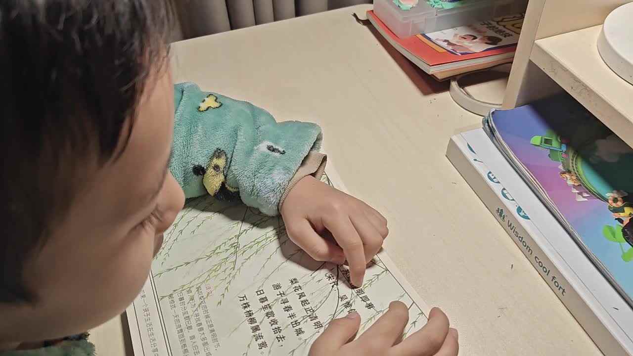 2025.11.22学B班 王千与 读古诗《苏堤清明即事》