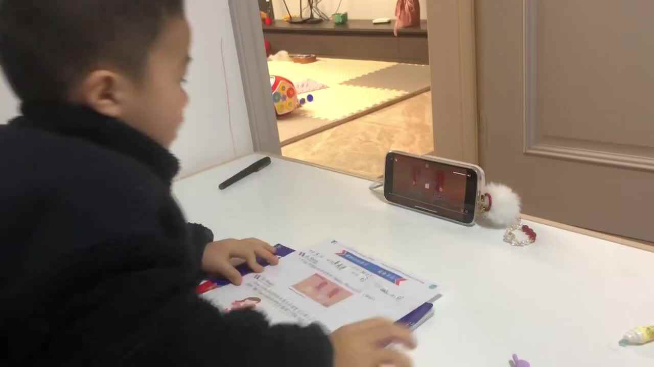 观看视频并唱歌《Happy New Year》