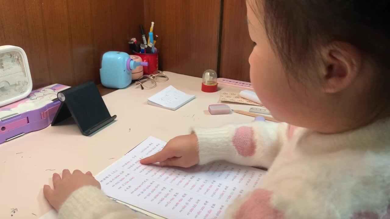 12.23学前A班赵欣奕指读拼音练习