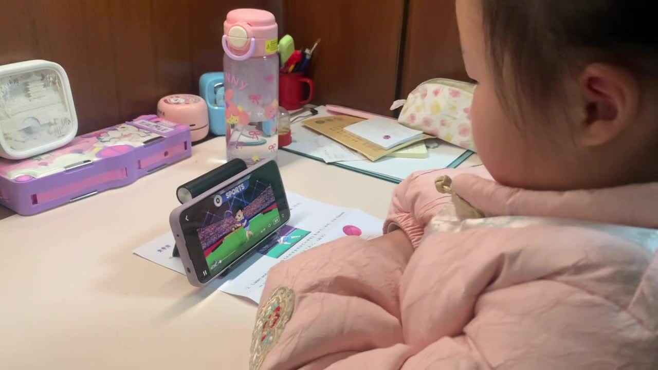 1.21学前A班赵欣奕观看英语学习视频