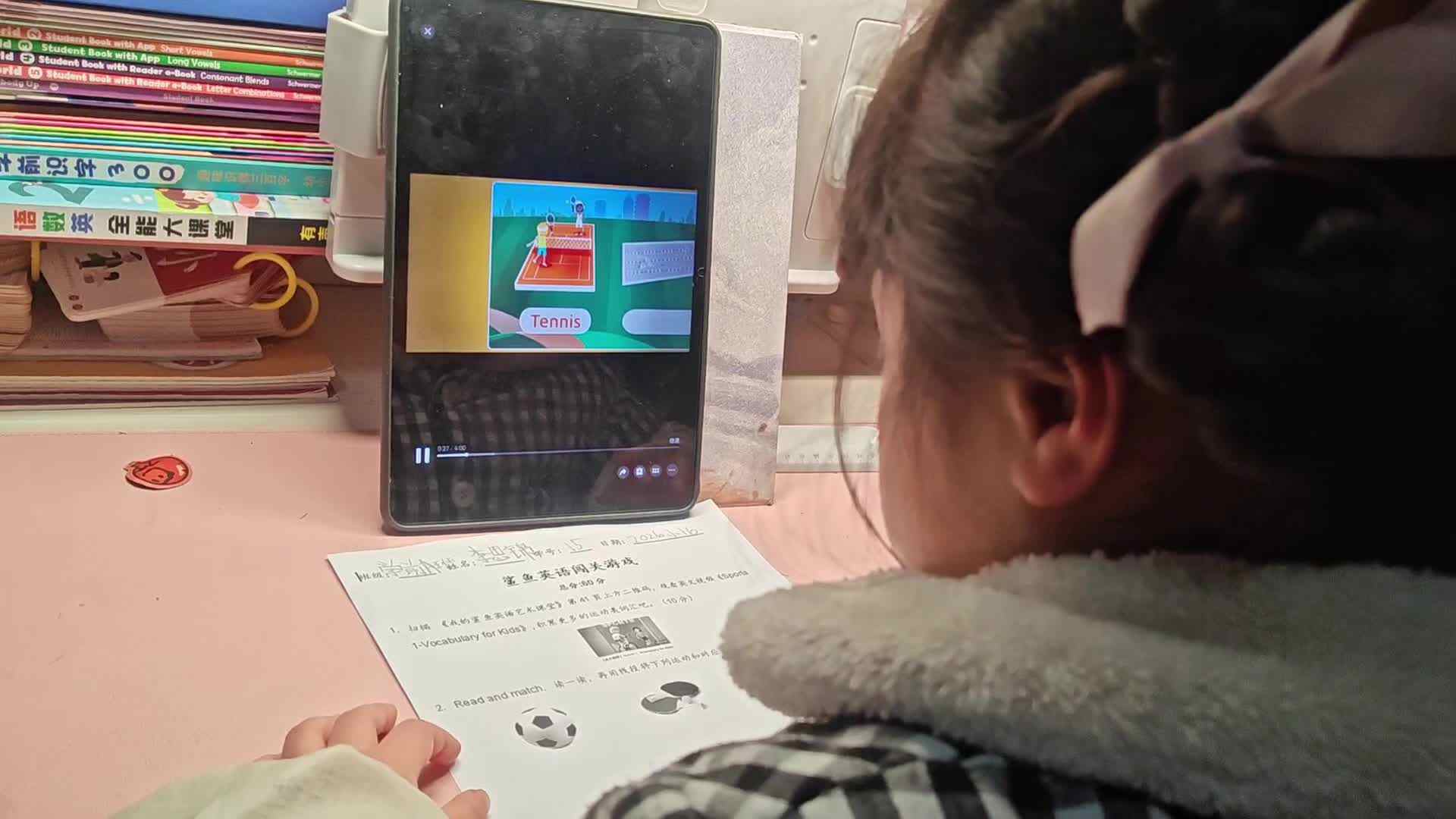 学A李思锦：英语/开合跳