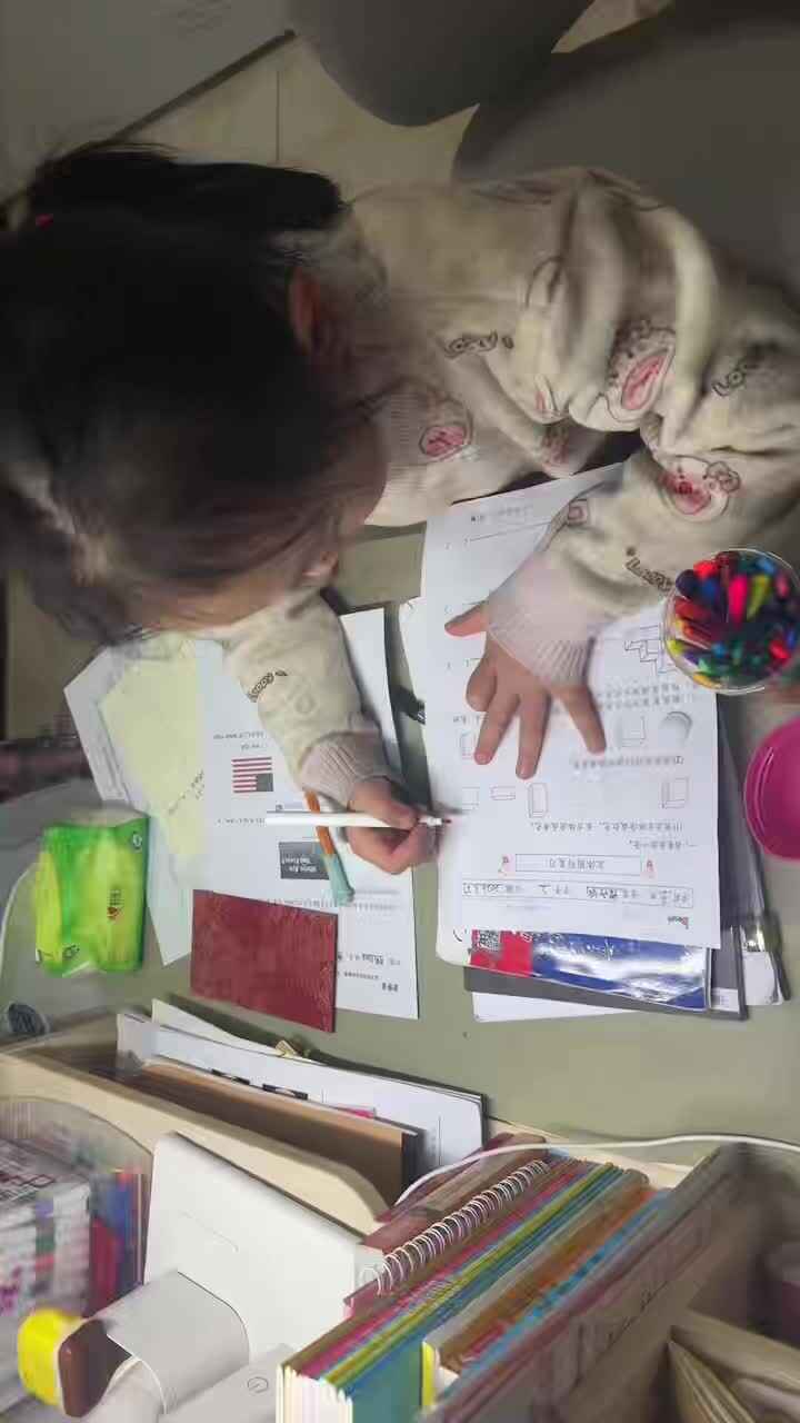 2026年3月27日学前B班谭诗锜完成数学思维逻辑作业单《立体图形复习》