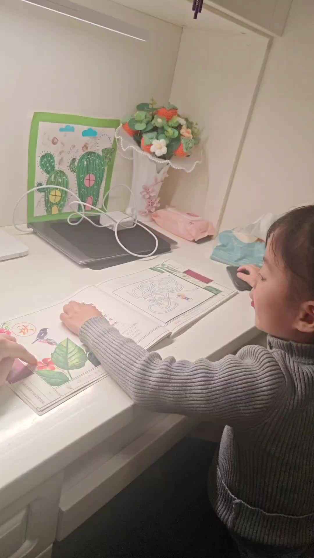 2026.3.25罗梓晴指读古诗书《鸟鸣涧》家庭闯关练习