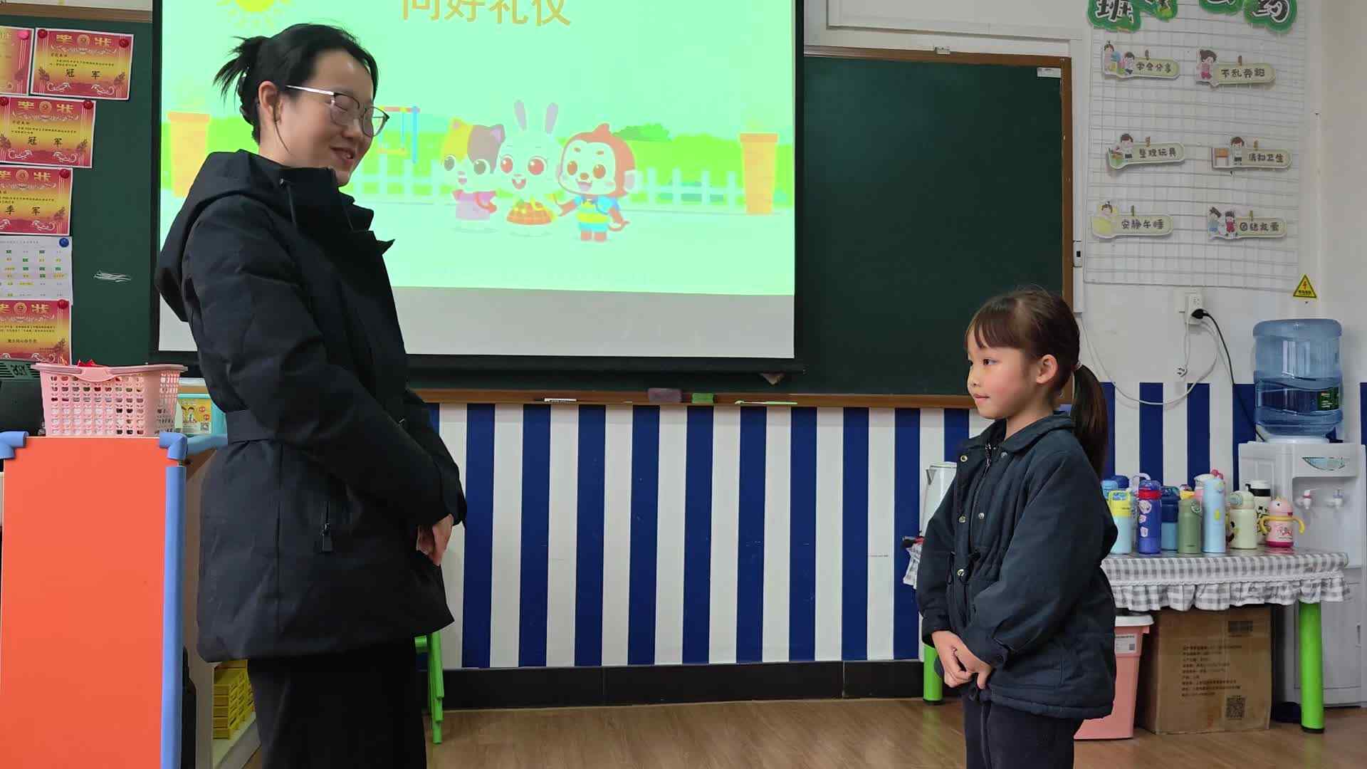 ⁣⁣⁣2026.3.4学A班王奕童——问好练习