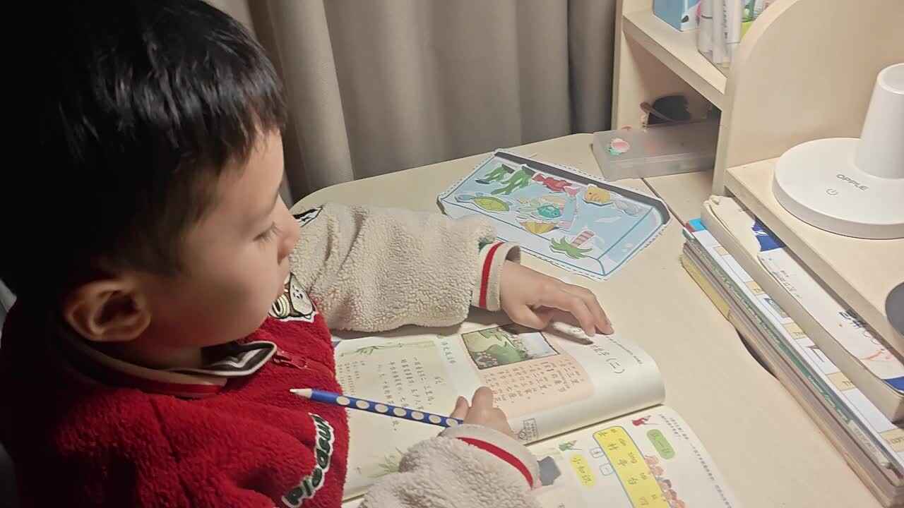 2026.3.16学B班 王千与 读《识字及阅读书17-18页》