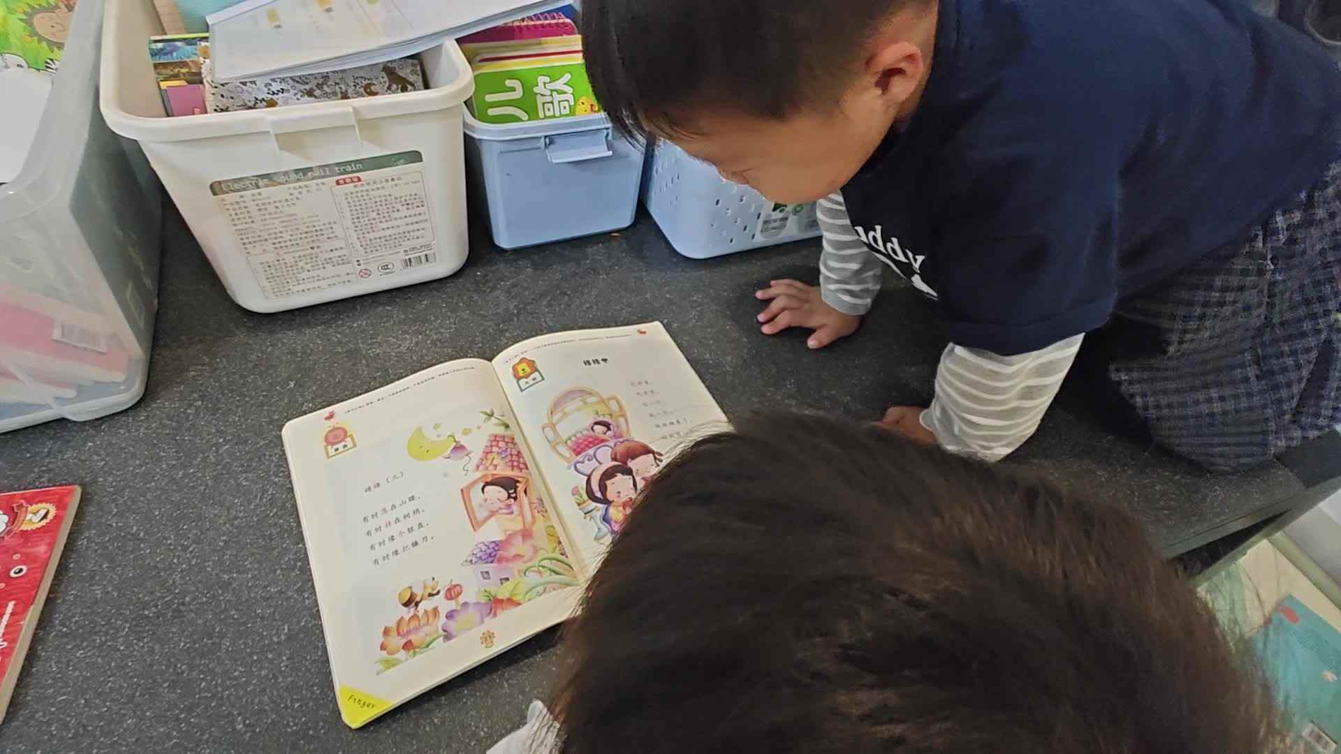 2026 4 27 刘佳铭and刘佳锐阅读语言书《排排坐》家庭闯关练习