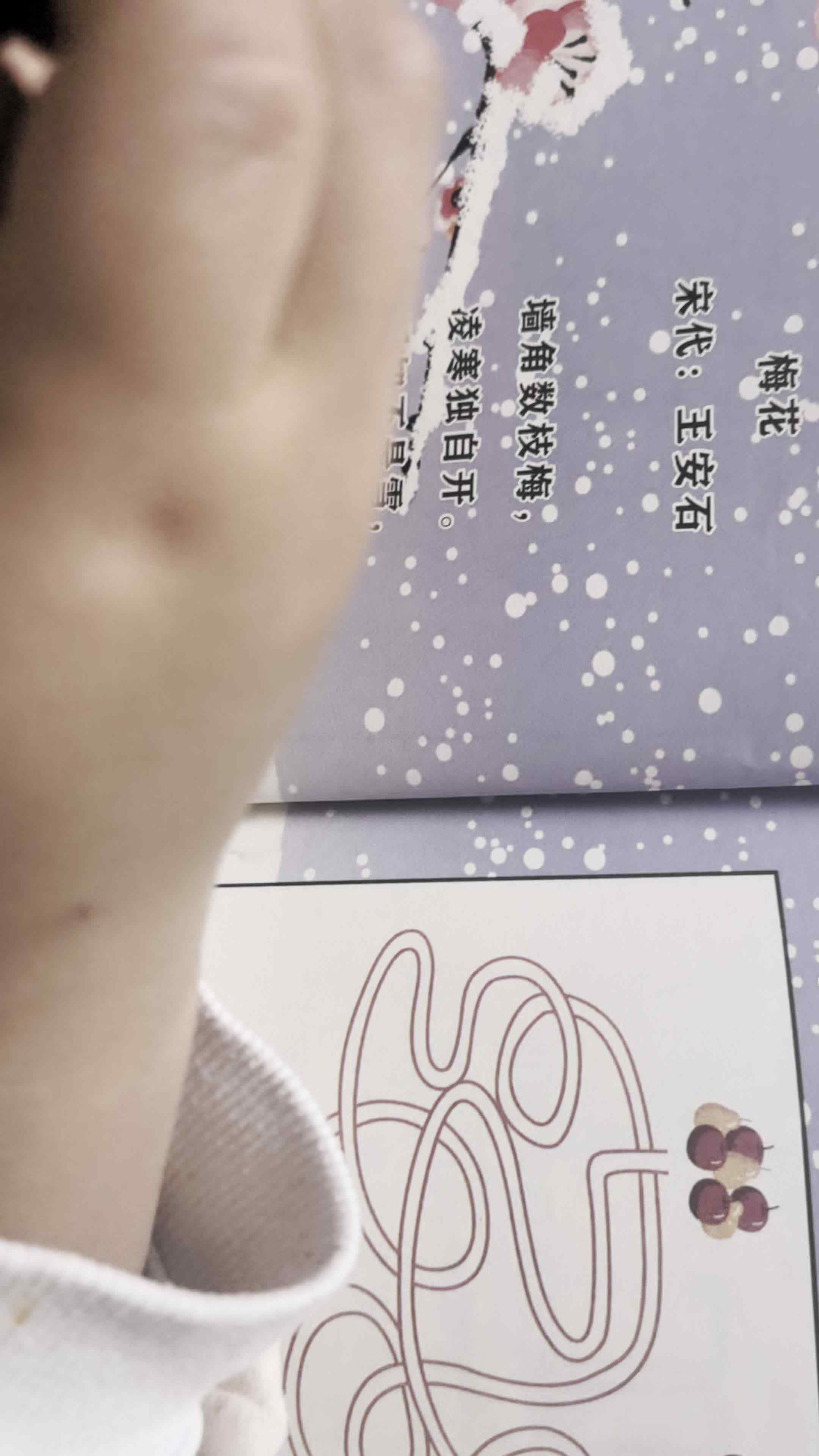 2026.4.15李君祁：指读古诗《梅花》家庭闯关作业