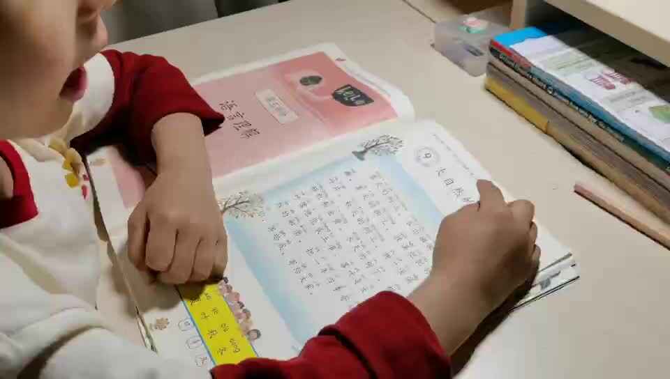 ⁣⁣⁣⁣⁣⁣2026.4.25学B班 王千与 读《阅读识字书32、33页》