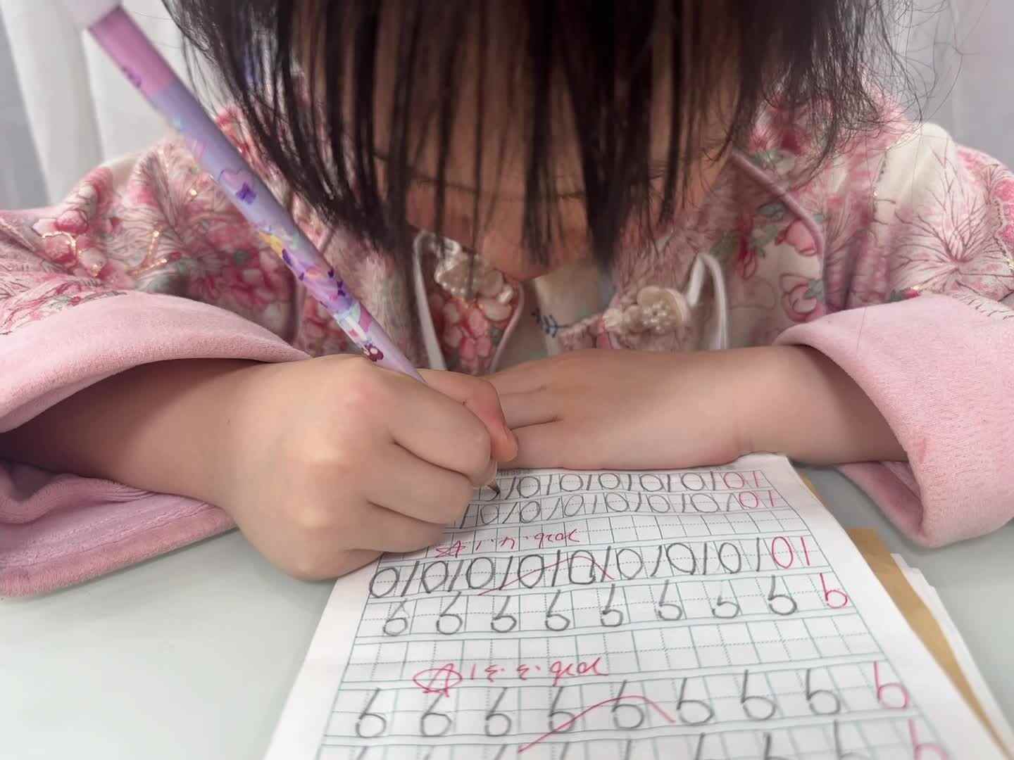 2026年4月2日大A班夏爱林～书写数字（1～10）