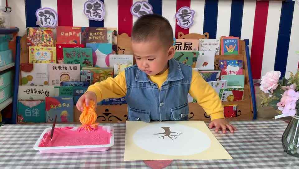 2026年4月14日李岸栩    美术《春日里的樱花》学校教育教学活动