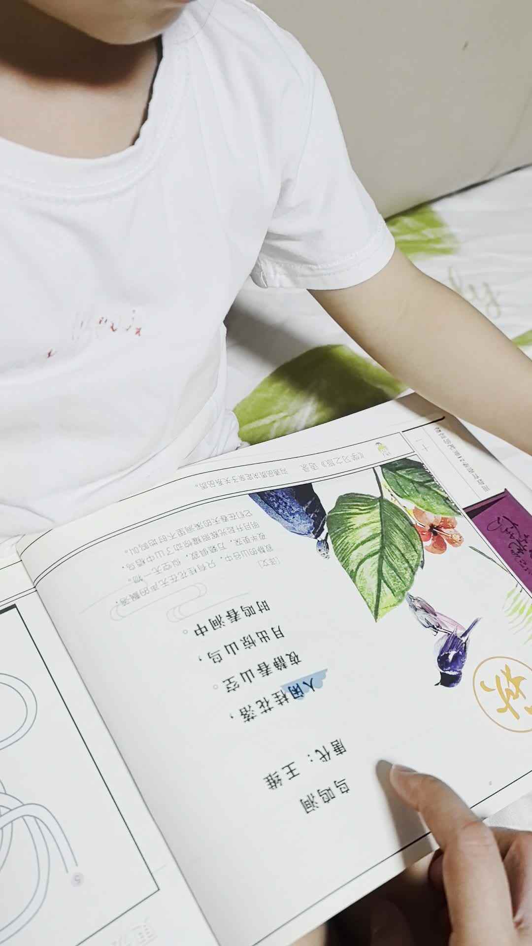 2026年7月8日 谭婼兮 复习古诗《鸟鸣涧》 家庭闯关练习
