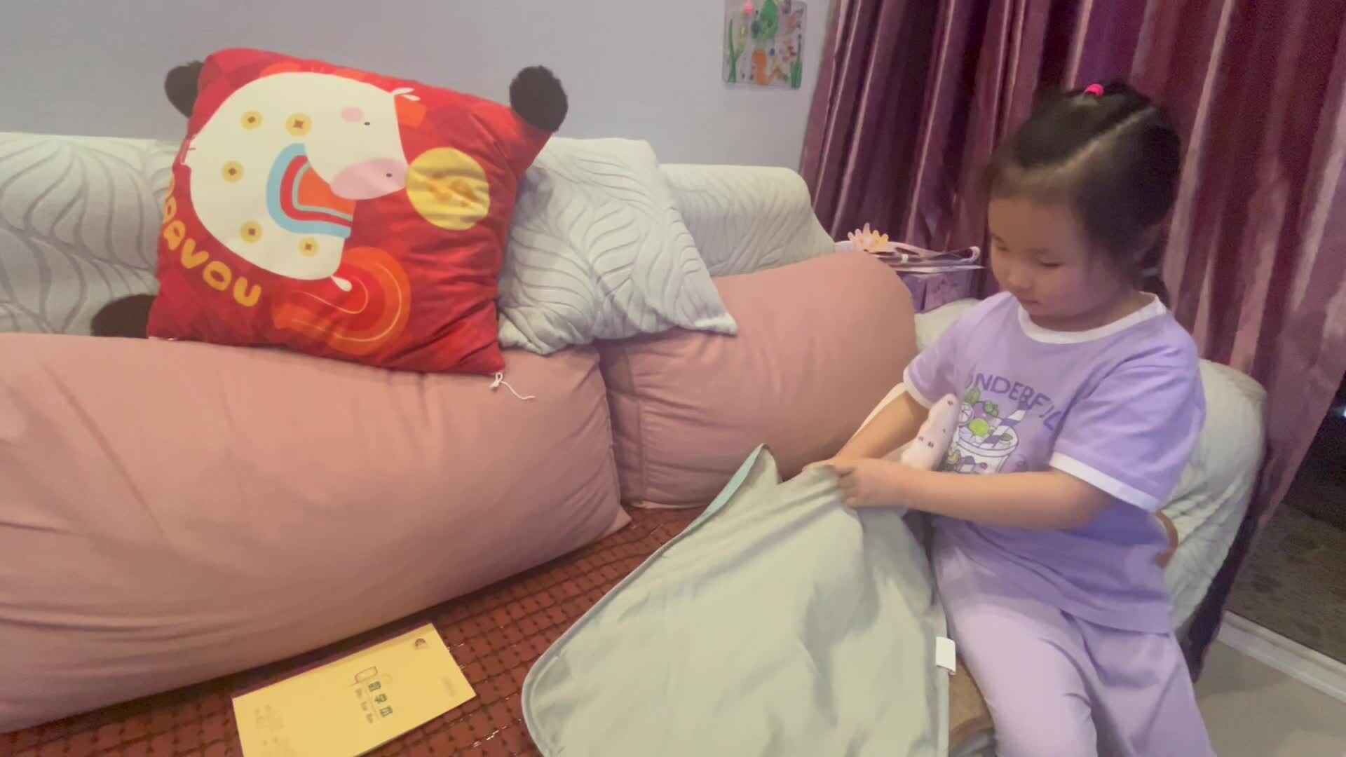 7.14学前A班赵欣奕练习套枕套