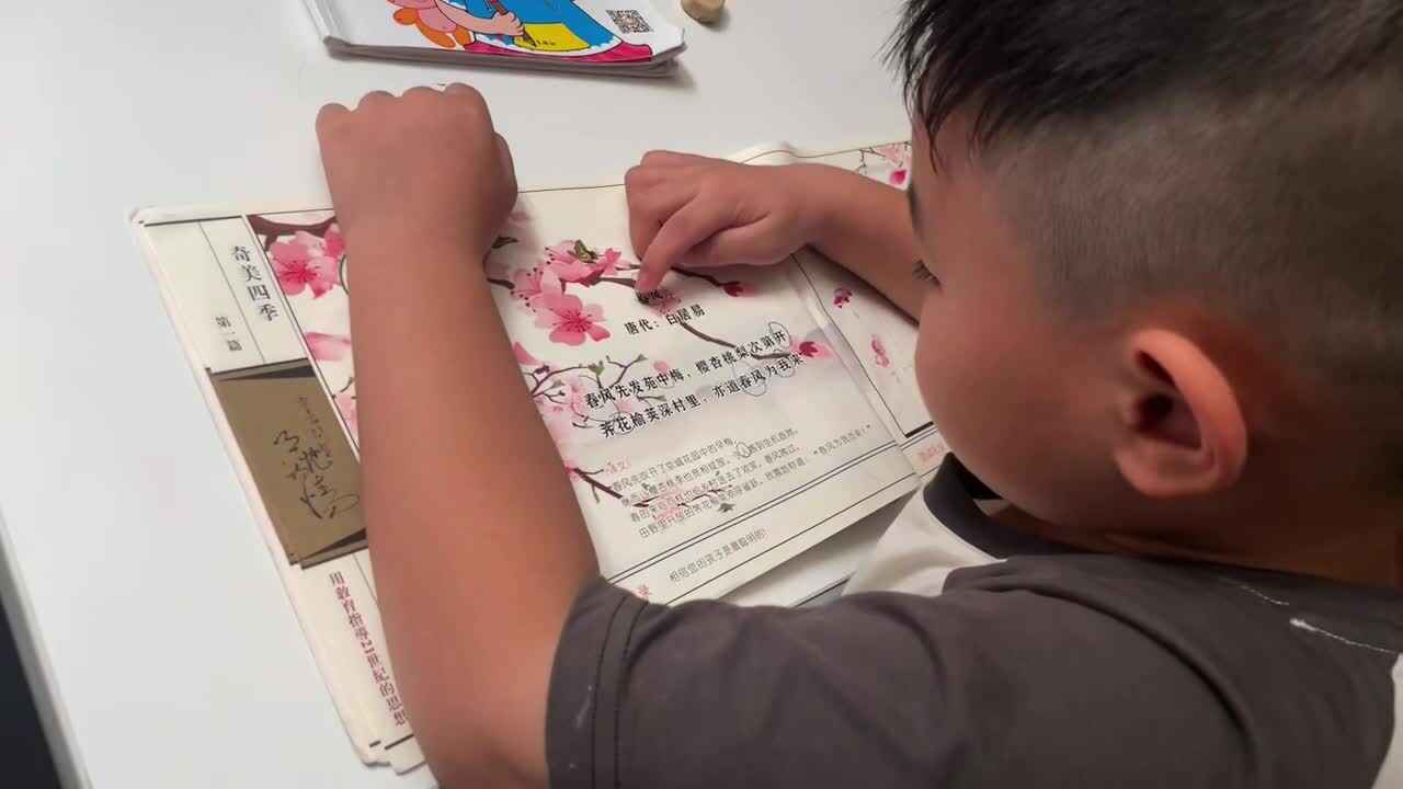 2026.7.9大A班 唐翊宁 指读古诗 春风 打卡