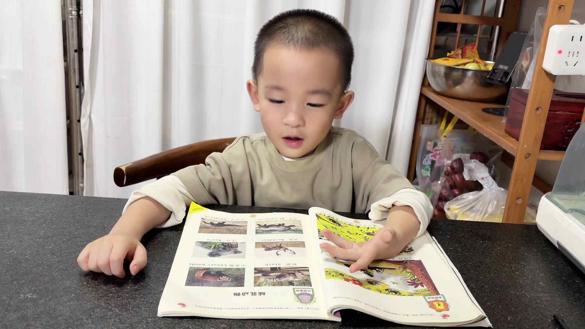 ⁣2026年9月21日 王观之 指读语言书《哺乳动物》家庭闯关作业